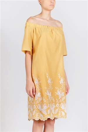 TELICE Kollu Elbise Sarı