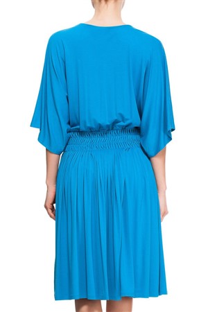 JULINA Kollu Elbise Mavı