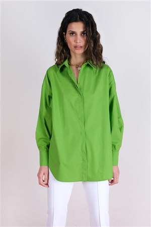 Adelindo Oversize Gömlek Yeşil