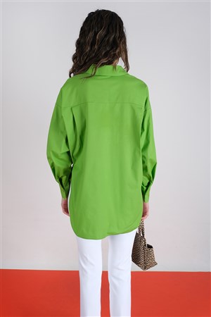 Adelindo Oversize Gömlek Yeşil