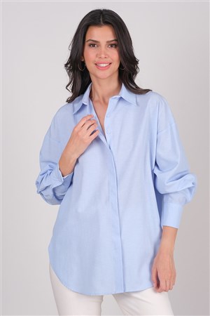 Antonina Oversize Gömlek Açık Mavi