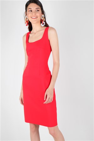 Atreo Cotton Elbise Kırmızı